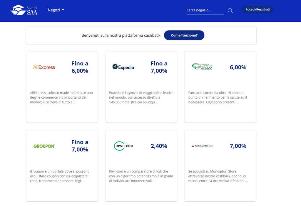 Homepage SAA cashback